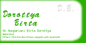 dorottya birta business card